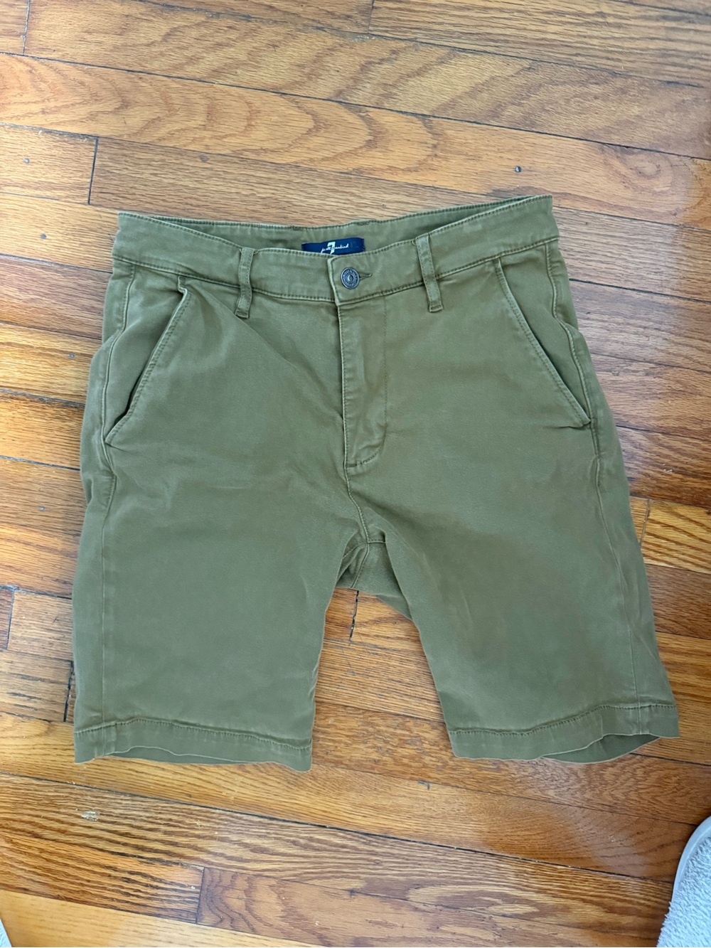 7 for all mankind khaki long shorts